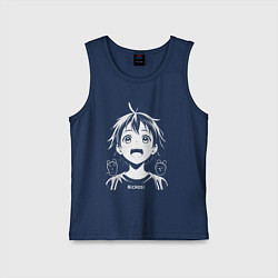 Майка детская хлопок Ничоси аниме, цвет: тёмно-синий