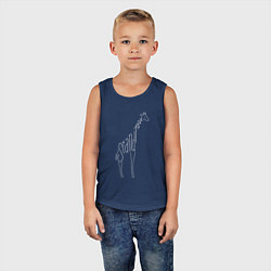 Майка детская хлопок Будь высоким, цвет: тёмно-синий — фото 2