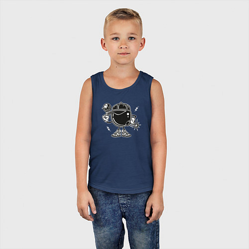 Детская майка Bomb basketball / Тёмно-синий – фото 5