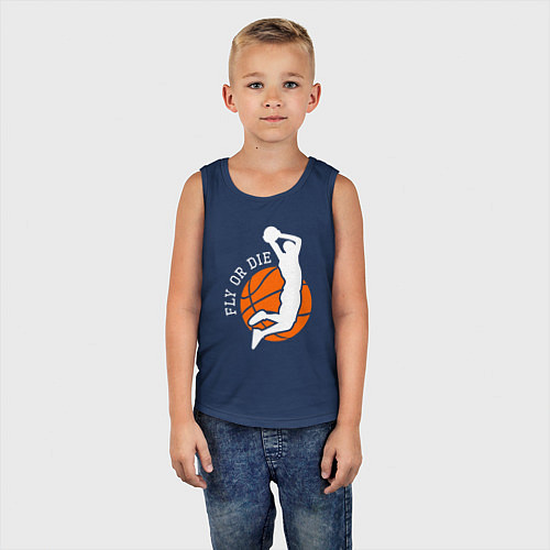 Детская майка Лети или умри / Тёмно-синий – фото 5