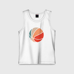 Майка детская хлопок Basket color, цвет: белый