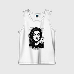 Майка детская хлопок Саша Грей в урбан стиле, цвет: белый
