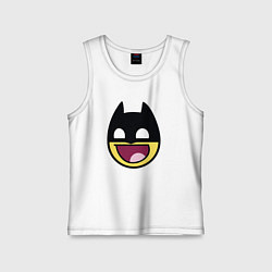 Майка детская хлопок Batman smile, цвет: белый