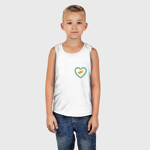Детская майка Кипр в сердечке / Белый – фото 5