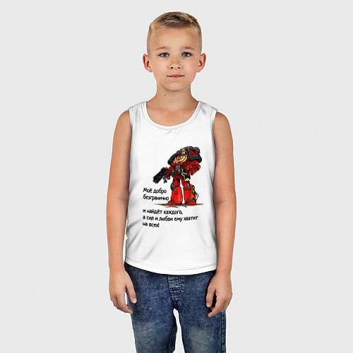 Детская майка Добро империума человечества / Белый – фото 5