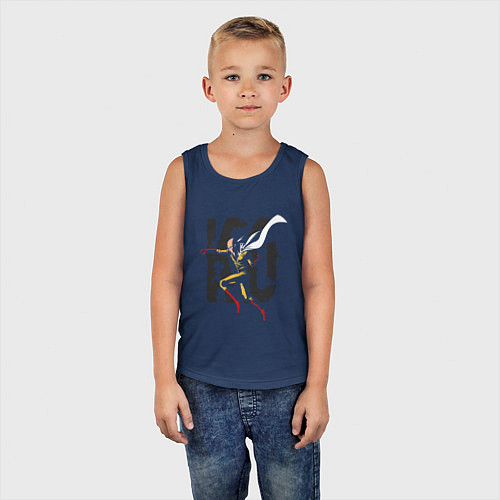 Детская майка Ванпанчмен КО / Тёмно-синий – фото 5