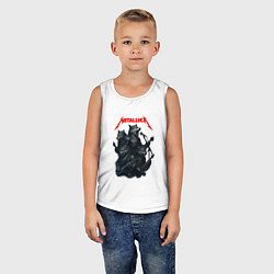 Майка детская хлопок Metallica волки, цвет: белый — фото 2