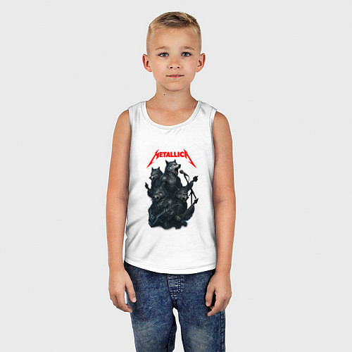 Детская майка Metallica волки / Белый – фото 5