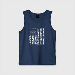 Майка детская хлопок USA style, цвет: тёмно-синий
