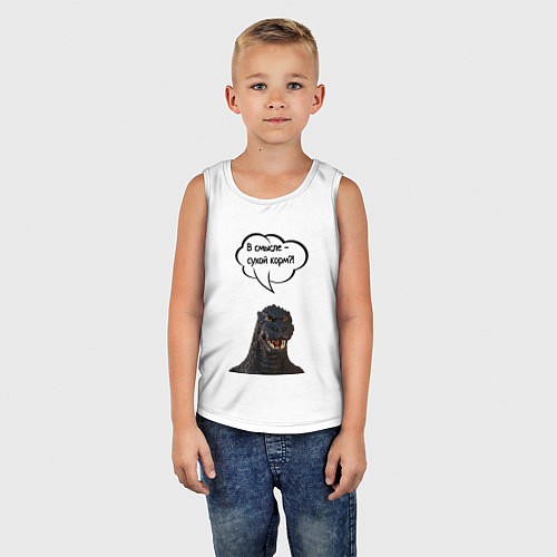 Детская майка Не люблю сухой корм кот кошка / Белый – фото 5