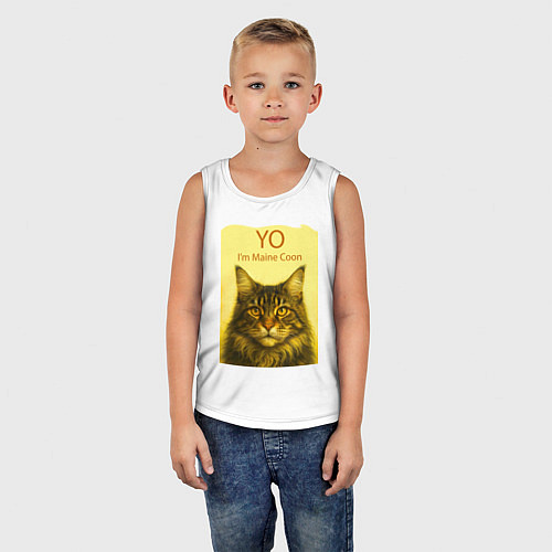 Детская майка Yo - Im Maine Coon / Белый – фото 5