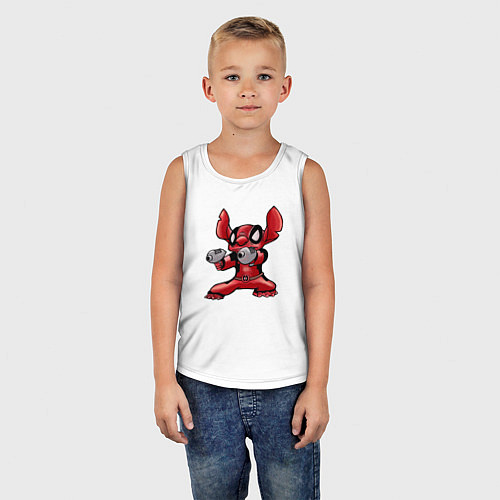 Детская майка Deadpool Stitch / Белый – фото 5