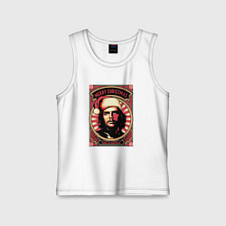 Майка детская хлопок Новогодний Че Гевара, цвет: белый