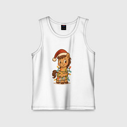 Детская майка Лошадка в гирлянде