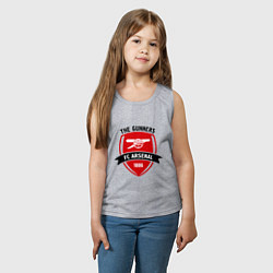 Майка детская хлопок FC Arsenal: The Gunners, цвет: меланж — фото 2