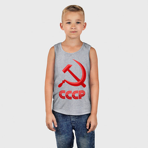 Детская майка СССР Логотип / Меланж – фото 5