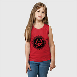 Майка детская хлопок Kanji иероглиф мечта, цвет: красный — фото 2