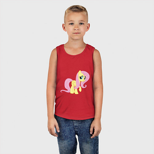 Детская майка Пони пегас Флаттершай / Красный – фото 5