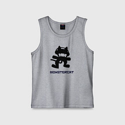 Майка детская хлопок Monstercat, цвет: меланж