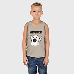 Майка детская хлопок Ничоси!, цвет: миндальный — фото 2