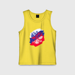 Майка детская хлопок Россия, цвет: желтый