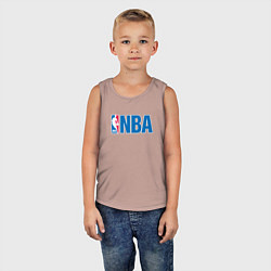 Майка детская хлопок NBA, цвет: пыльно-розовый — фото 2