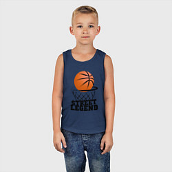Майка детская хлопок Баскетбол, цвет: тёмно-синий — фото 2