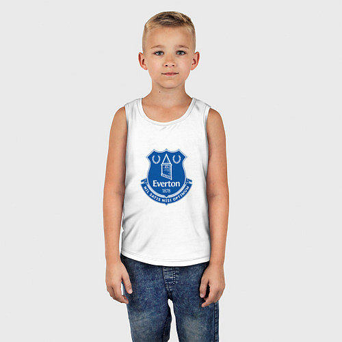 Детская майка Эвертон logo - nil satis nisi optimum / Белый – фото 5