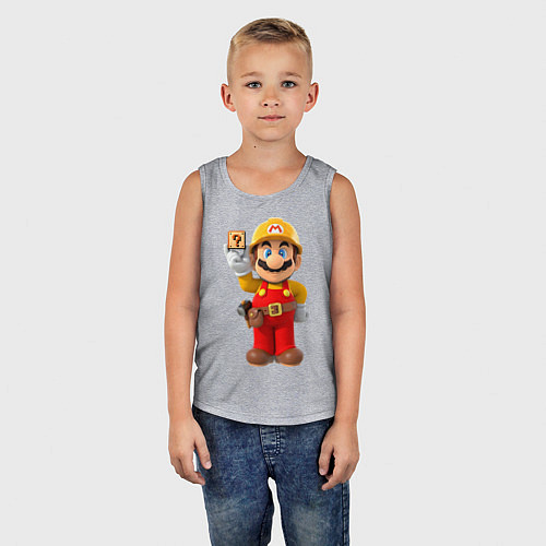 Детская майка Super Mario / Меланж – фото 5