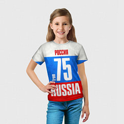 Футболка детская Russia: from 75, цвет: 3D-принт — фото 2