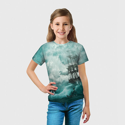Детская футболка Море / 3D-принт – фото 5