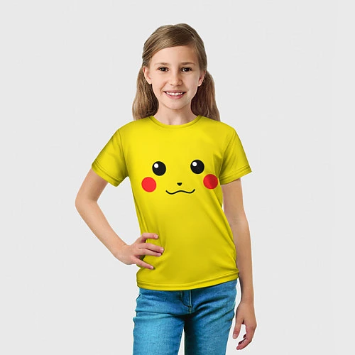 Детская футболка Happy Pikachu / 3D-принт – фото 5