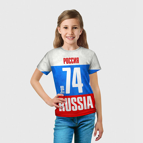 Детская футболка Russia: from 74 / 3D-принт – фото 5