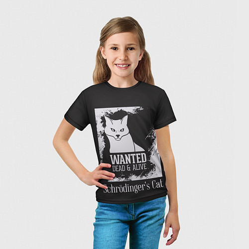 Детская футболка Wanted Cat / 3D-принт – фото 5