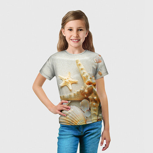 Детская футболка Морские ракушки / 3D-принт – фото 5