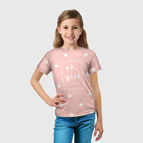 Детская футболка Oh, girl / 3D-принт – фото 5