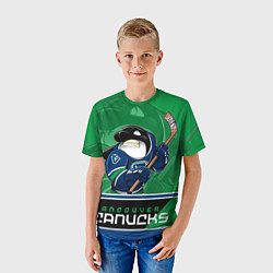 Футболка детская Vancouver Canucks, цвет: 3D-принт — фото 2