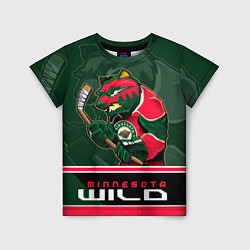 Футболка детская Minnesota Wild, цвет: 3D-принт