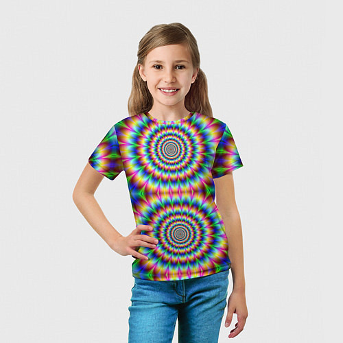 Детская футболка Grazy fractal / 3D-принт – фото 5