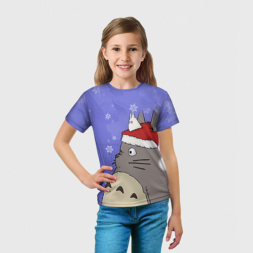 Детская футболка Тоторо и снег / 3D-принт – фото 5