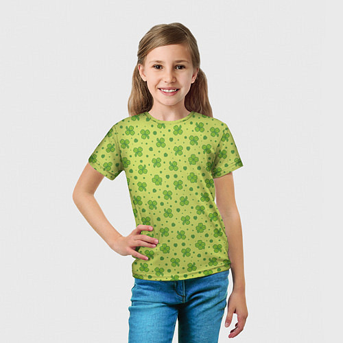 Детская футболка Клевер / 3D-принт – фото 5