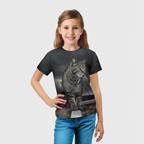 Детская футболка Кот / 3D-принт – фото 5