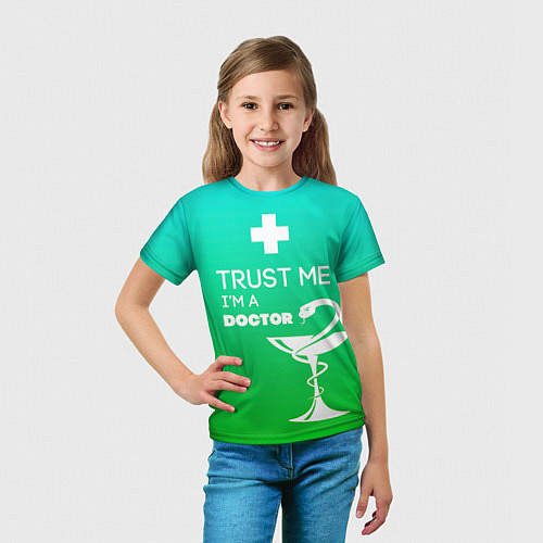 Детская футболка Trust me, i'm a doctor / 3D-принт – фото 5
