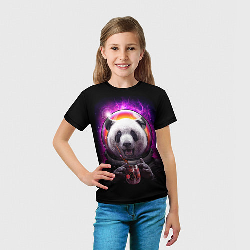 Детская футболка Panda Cosmonaut / 3D-принт – фото 5