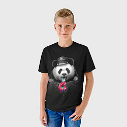 Футболка детская Donut Panda, цвет: 3D-принт — фото 2