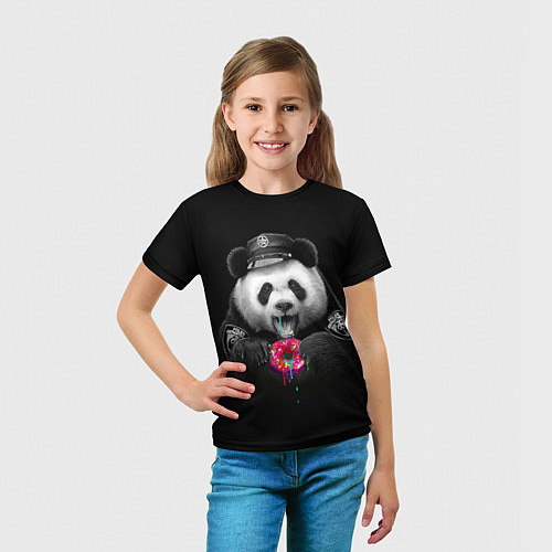 Детская футболка Donut Panda / 3D-принт – фото 5