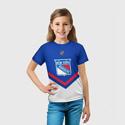 Футболка детская NHL: New York Rangers, цвет: 3D-принт — фото 2