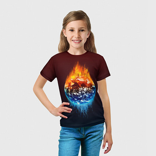 Детская футболка Огонь против воды / 3D-принт – фото 5