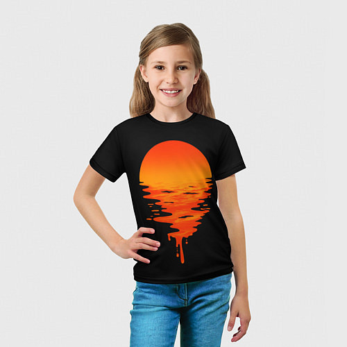 Детская футболка Отражение Солнца / 3D-принт – фото 5