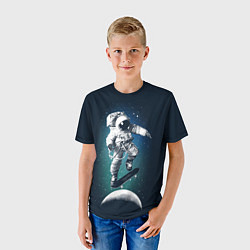 Футболка детская Космический скейтбординг, цвет: 3D-принт — фото 2
